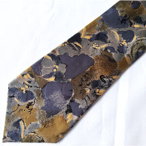 J. Riggins Mens Tie Brown/Grey Tan Hunting Horn Dress Suit Business